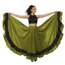 Satin Full Circle Dance Skirt w/ Frill | 360° Flow S-3XL S33-1