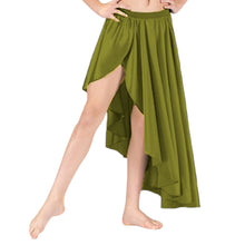 Belly Dance Satin Skirt Ballet Asymmetrical skirt S72 - Regular Size 2