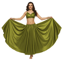 Satin Full Circle Belly Dance Skirt | 360° Flow Gown S-5XL S8