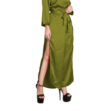 Sky Blue Satin Wide Leg Pants, lightweight flowy trousers.