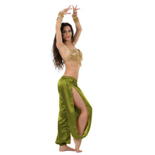 Satin Harem Pants w/ Side Slit | Belly Dance Flow S-3XL | 41 Colors S18