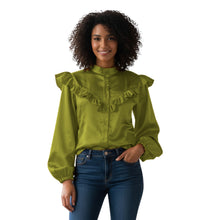 Sky Blue Satin Long Sleeve Blouse, lightweight work shirt.