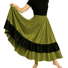 Satin Full Circle Dance Skirt w/ Frill | 360° Flow S-3XL S33