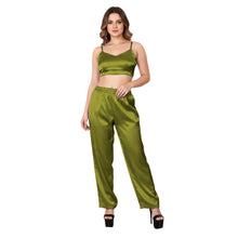 Teal Satin Casual Wear Pant (S-3XL), stylish lounge trousers.