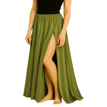 Satin Half Circle Skirt | Side Cut Dance Flow S-3XL | 41 Colors S94