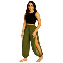 Sheer Chiffon Harem Yoga Pant | Flowing Belly Dance & Layering Trouser Side Cut harem Pant C19