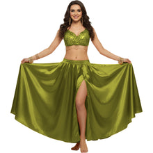 Satin Half Circle Dance Skirt | Side Slit Flow S-3XL | 41 Colors S15