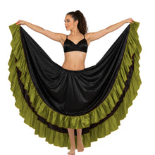 Satin 12 Yard Skirt w/ Frill | Full Volume Dance S-3XL | 41 Colors S22