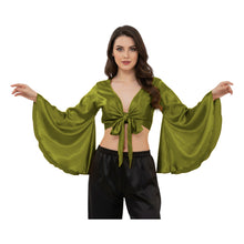 Satin Belly Dance Top | Self-Tie Choli Haut S-3XL | 41 Colors S29