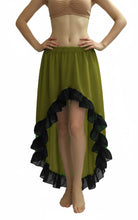 Chiffon Belly Dance Asymmetrical Skirt – 30 Colors, S–5XL | Flowing Tribal & Performance Dance Skirt C22