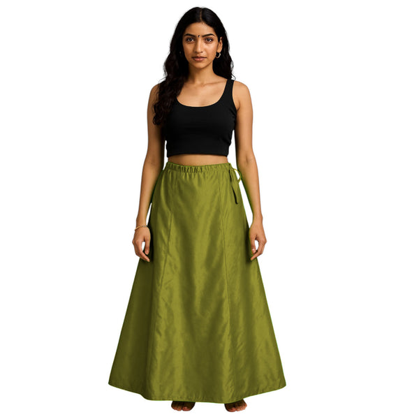 Satin Silk Saree Underskirt | Petticoat for Women S-3XL | 41 Colors S56