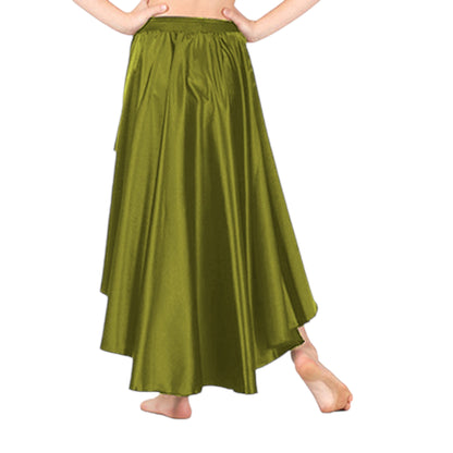 Satin Belly Dance  Asymmetrical Skirt S47 - Regular Size 2