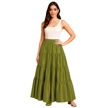 32-Yard 4 Tier Belly Dance Satin Skirt – Flowing, Elegant & Stage-Ready S30-2