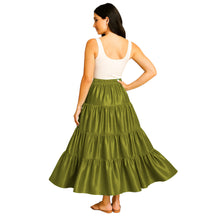 32-Yard 4 Tier Belly Dance Satin Skirt – Flowing, Elegant & Stage-Ready S30-2