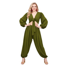 Belly Dance Costume Set: Ruffle Top & Boohoo Harem Pants S-5XL C70