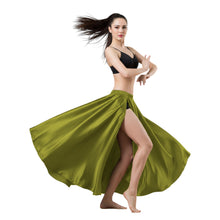 Satin Full Circle Skirt | Side Cut Belly Dance Flow S-3XL | 41 Colors S93