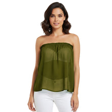 Chiffon Sheer Tube Top | Layering Bandeau S-5XL | 30 Colors C65