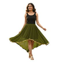 Chiffon High-Low Belly Dance Skirt | Designer Asym Flow S-5XL C66