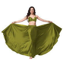 Satin Full Circle Belly Dance Skirt | 360° Flow Gown S-5XL S69