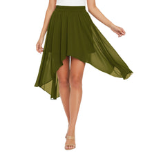 Flowy Chiffon Asymmetrical High-Low Maxi Skirt C38