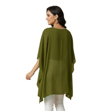 Chiffon Kaftan Top | Flowy Tunic Blouse S-5XL | 30 Colors C76