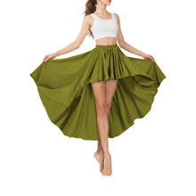 Satin Asymmetrical High-Low Skirt | Flowy Maxi S-5XL | 41 Colors S74