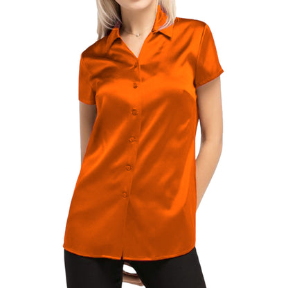 Satin Short Sleeve Shirt S118 - Regular Size 2