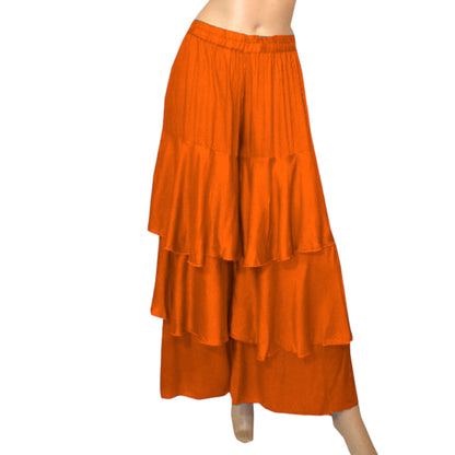 Satin Belly Dance 3 Layer Satin Palazzo Pants S97 - Regular Size 2