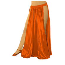 Satin Belly Dance  Side slit skirt S36 - Regular Size 2