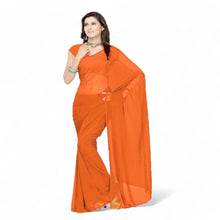 Bollywood Solid Chiffon Saree for Women - Ethnic Party & Festive Wear C26