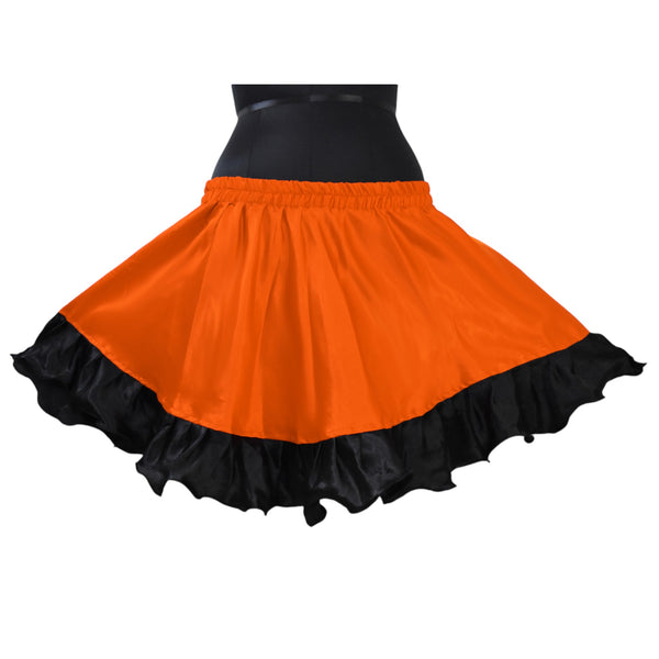 Satin Belly Dance   Short skirt with frill S41 - Regular Size 2