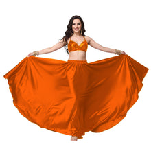 Satin Full Circle Belly Dance Skirt | 360° Flow Gown S-5XL S69