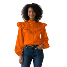 Teal Satin Classic Button Down (S-3XL), stylish elegant shirt.