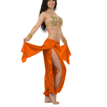 Satin Harem Pants w/ Side Slit | Belly Dance Flow S-3XL | 41 Colors S144