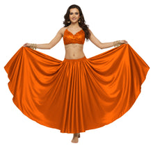 Satin Full Circle Belly Dance Skirt | 360° Flow Gown S-5XL S8