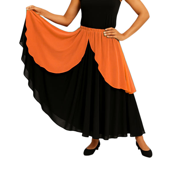 Ethereal Chiffon Belly Dance Skirt – Flowing Layers for Graceful Movemen-2