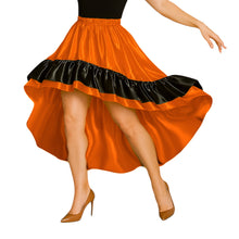 Satin Asymmetrical Dance Skirt Frill | High-Low Flow S-3XL S48