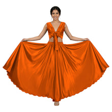 Teal Satin Belly Dance Set (S-3XL), stylish circle skirt costume.