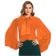 Chiffon Button Down Shirt | Sheer Blouse S-5XL | 30 Colors C47