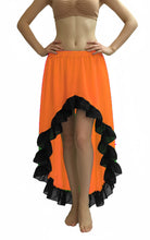 Chiffon Belly Dance Asymmetrical Skirt – 30 Colors, S–5XL | Flowing Tribal & Performance Dance Skirt C22