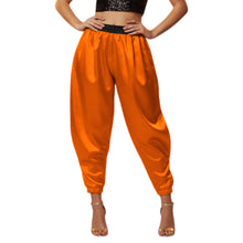 Satin Tapered Party Pants • Plus Size Elastic Waist Trousers • Women's Elegant Night Out Bottoms  S145