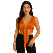 Turquoise Satin Sleeveless Belly Dance Choli, flowy ruffle top.