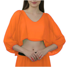 Rich Violet Full Flair Ruffle Sleeve Belly Dance Top, perfect stretch fit dance top.