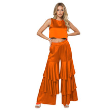 Satin 3-Layer Palazzo Pants | Wide Leg Party Trousers S-3XL | 41 Colors S97