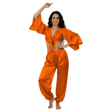 Satin Belly Dance Harem & Top Set | Full Costume S-3XL | 41 Colors S51