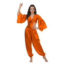 Satin Belly Dance Harem & Top Set | Full Costume S-3XL | 41 Colors S40