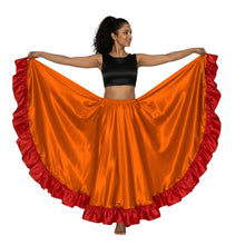 Satin 12 Yard Full Circle Skirt Red Frill | Pro Flow S-3XL S54