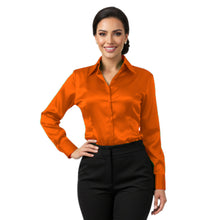 Satin Long Sleeve Button Down Shirt | Elegant Blouse S-3XL | 41 Colors S81