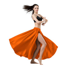 Satin Full Circle Skirt | Side Cut Belly Dance Flow S-3XL | 41 Colors S93