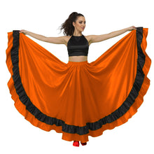 Satin Full Circle Dance Skirt w/ Frill | 360° Flow S-3XL S33-1